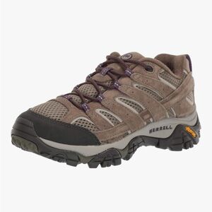 Merrell Women's Moab 2 Vent Hiking Shoes - Brown and Purple